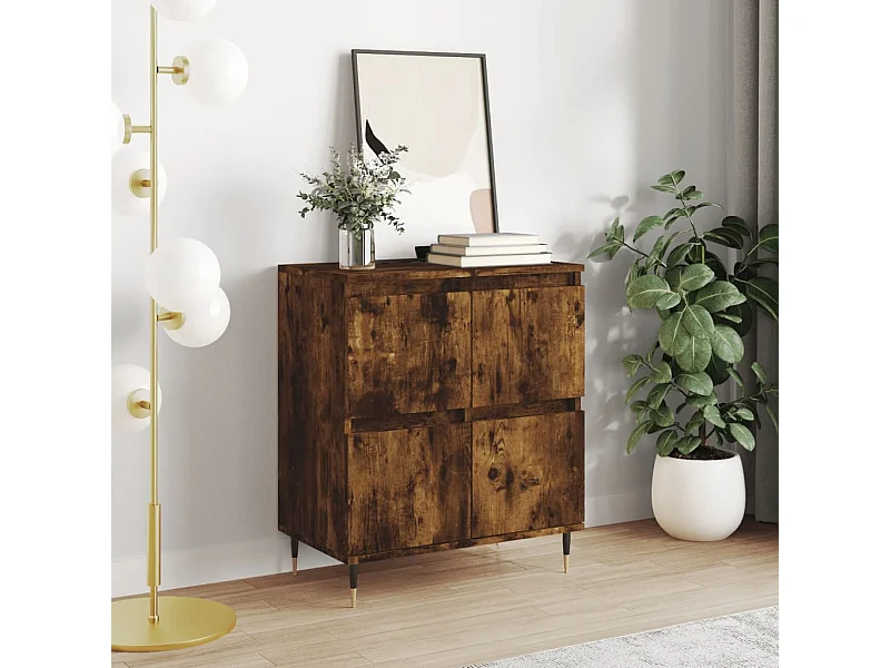 Sideboard Anrichte Räuchereiche 60x35x70 cm Holzwerkstoff -RM35978