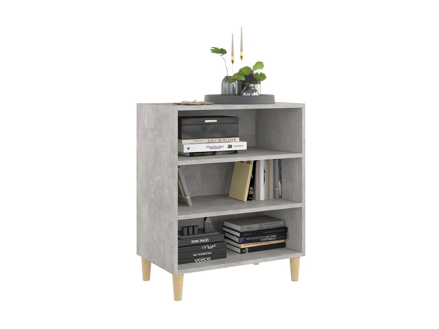 Sideboard Lowboard - Betongrau 57x35x70 cm Holzwerkstoff -RM87957
