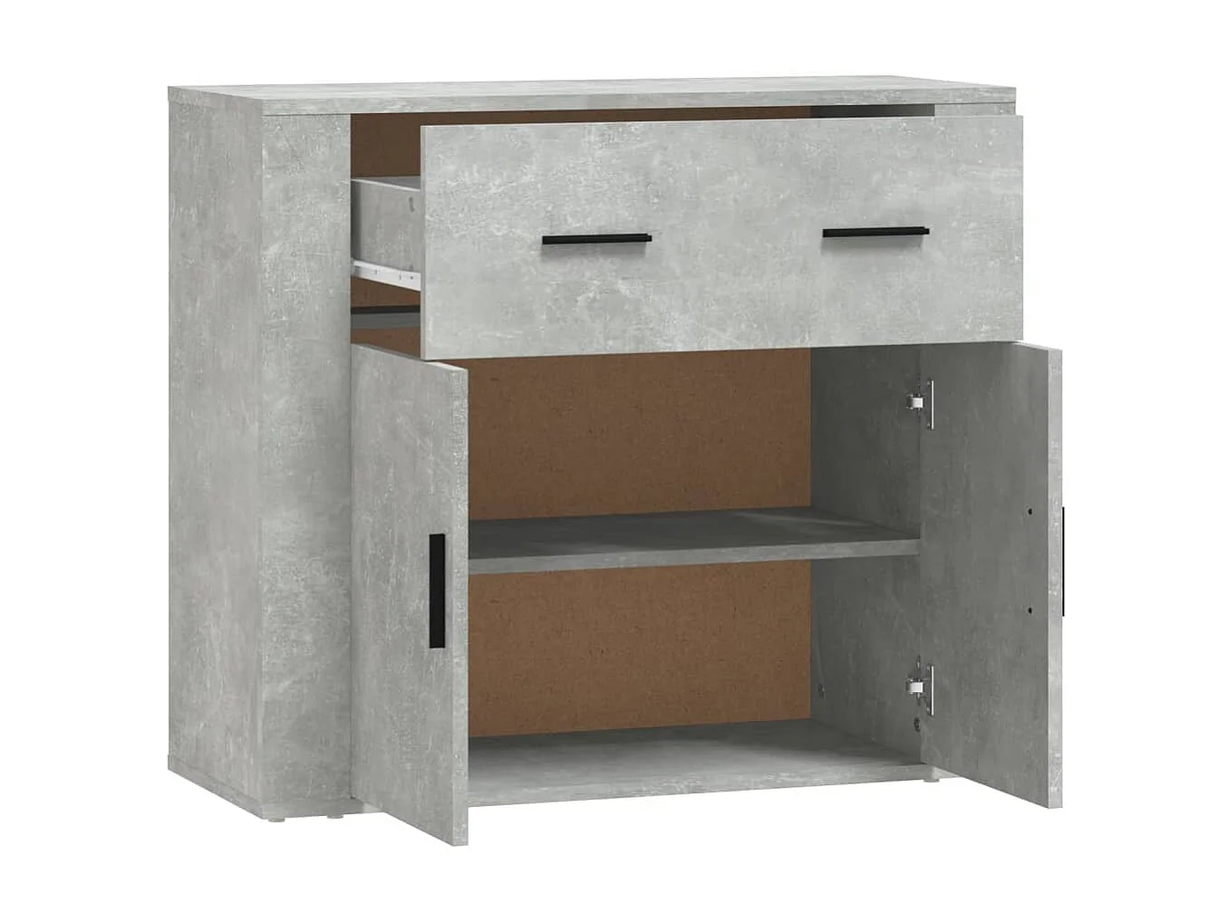 Sideboard Lowboard - Betongrau 80x33x70 cm Holzwerkstoff -RM76736