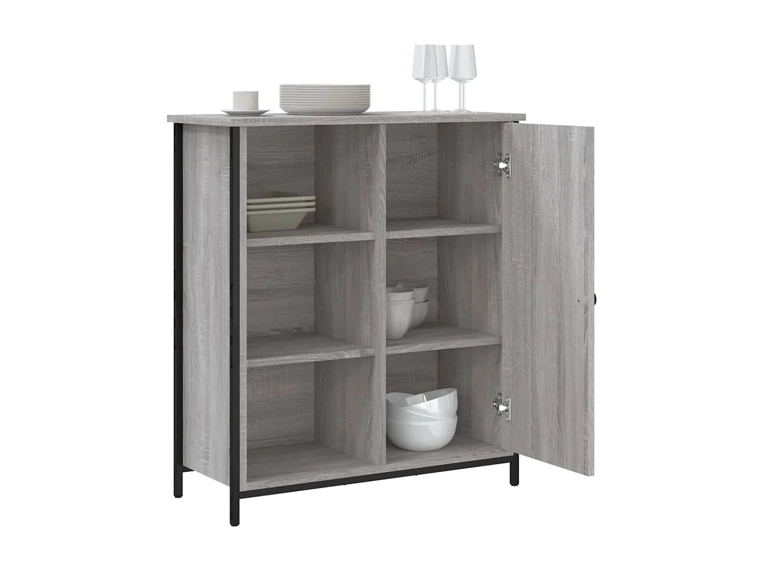 Sideboard Lowboard - Grau Sonoma 70x30x80 cm Holzwerkstoff -RM77584