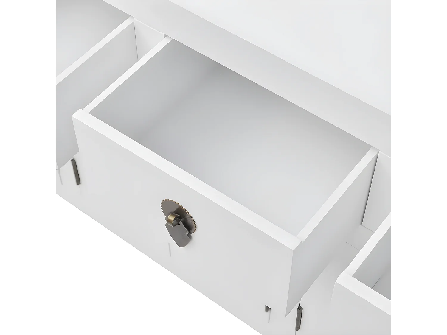 Sideboard Anrichte Chinesischer Stil Massivholz Weiß -RM89130