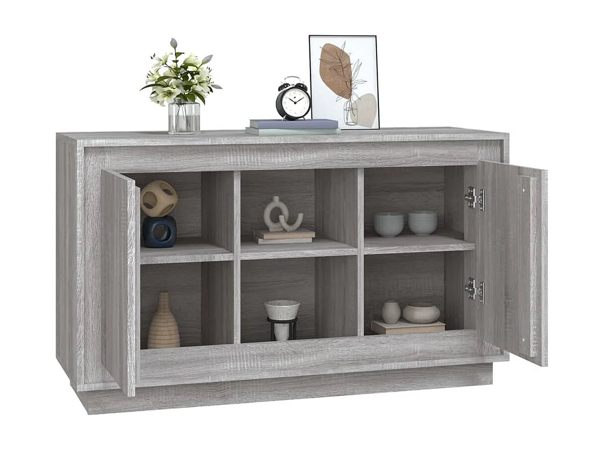 Sideboard Grau Sonoma - Lowboard 102x35x60 cm Holzwerkstoff -RM79877