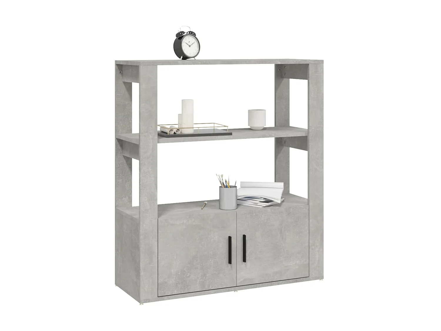 Sideboard Lowboard - Betongrau 80x30x90 cm Holzwerkstoff -RM63693