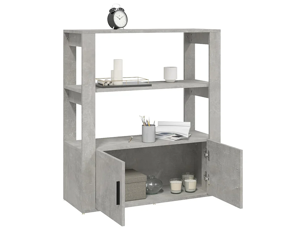 Sideboard Lowboard - Betongrau 80x30x90 cm Holzwerkstoff -RM63693