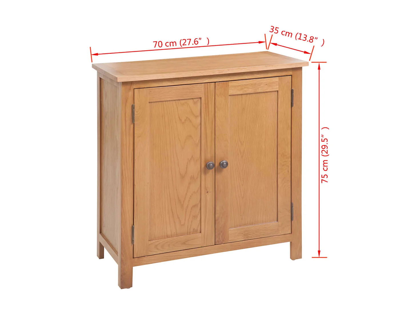 Sideboard Lowboard - 70x35x75 cm Massivholz Eiche -RM50446