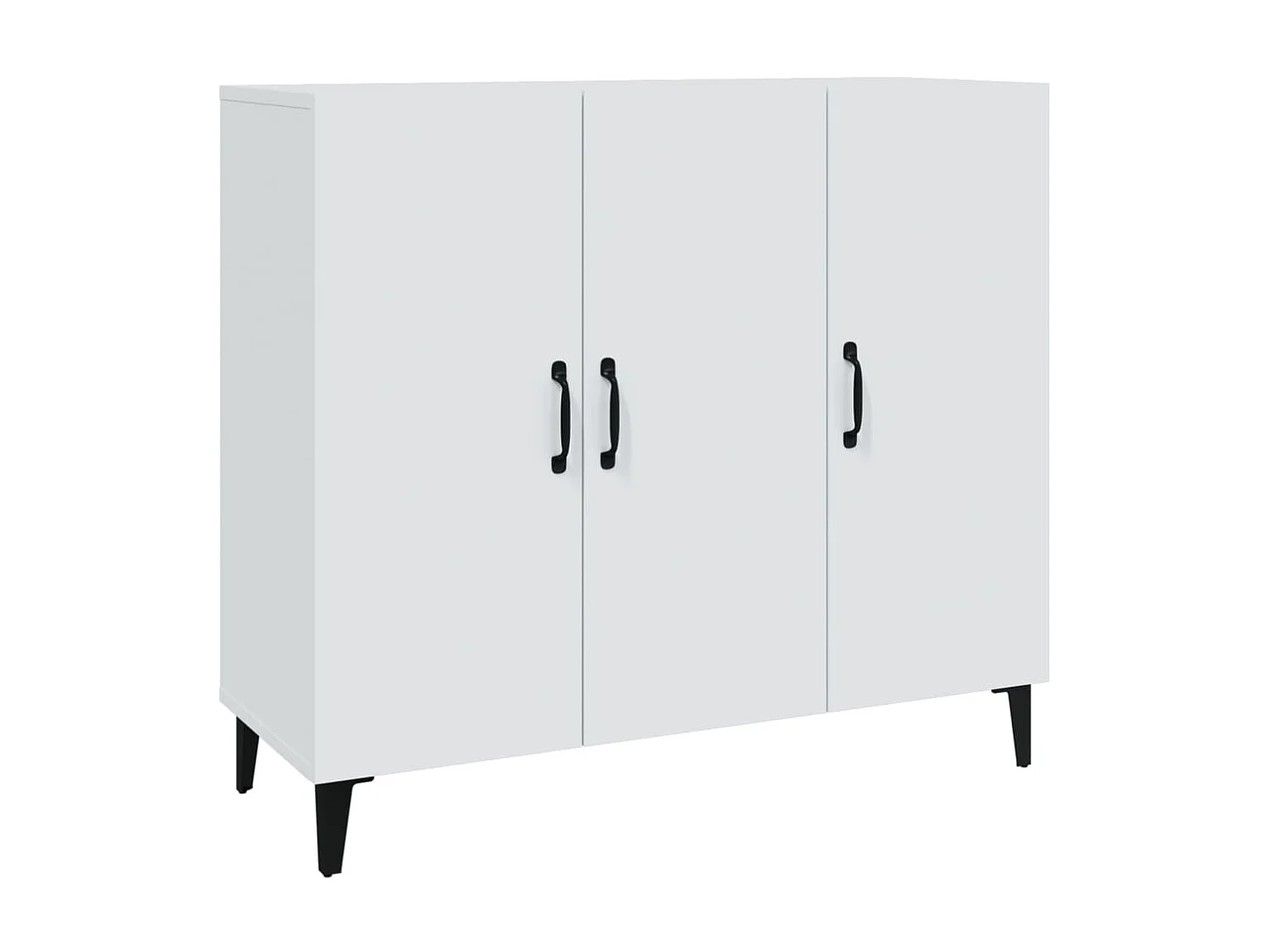 Sideboard Weiß Anrichte 90x34x80 cm Holzwerkstoff -RM72444