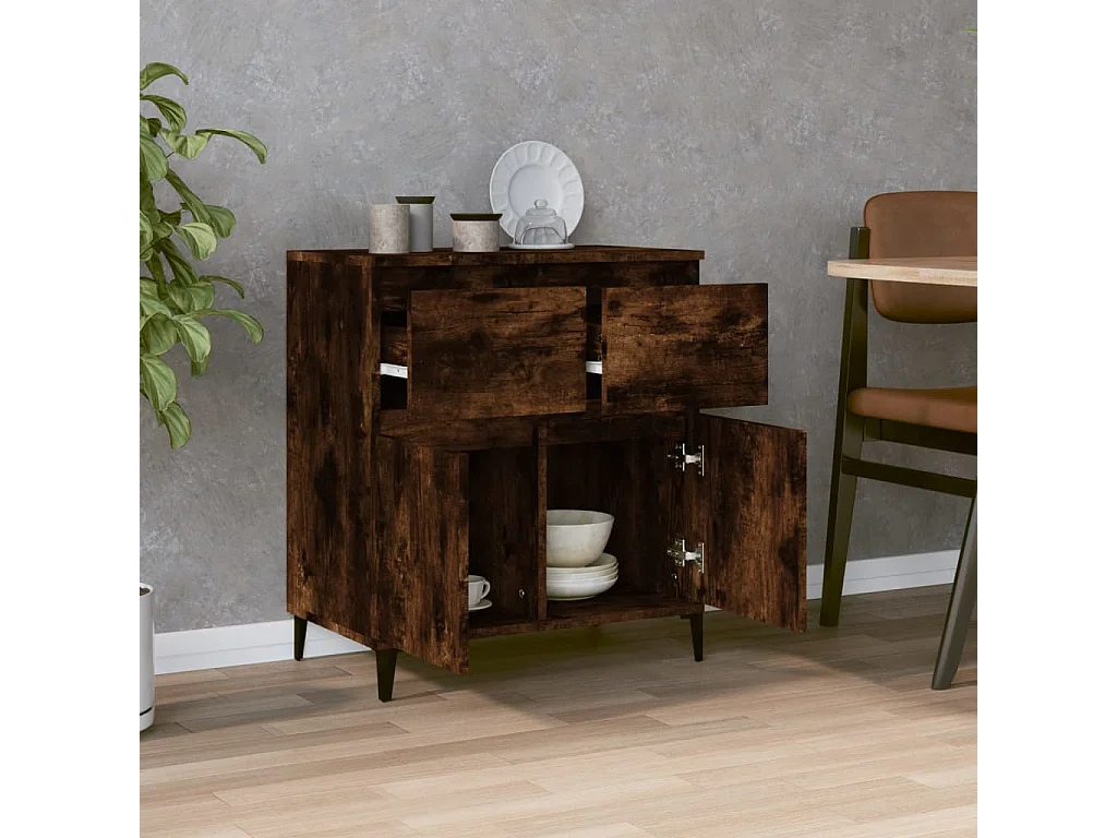 Sideboard Anrichte Räuchereiche 60x35x70 cm Holzwerkstoff -RM92979