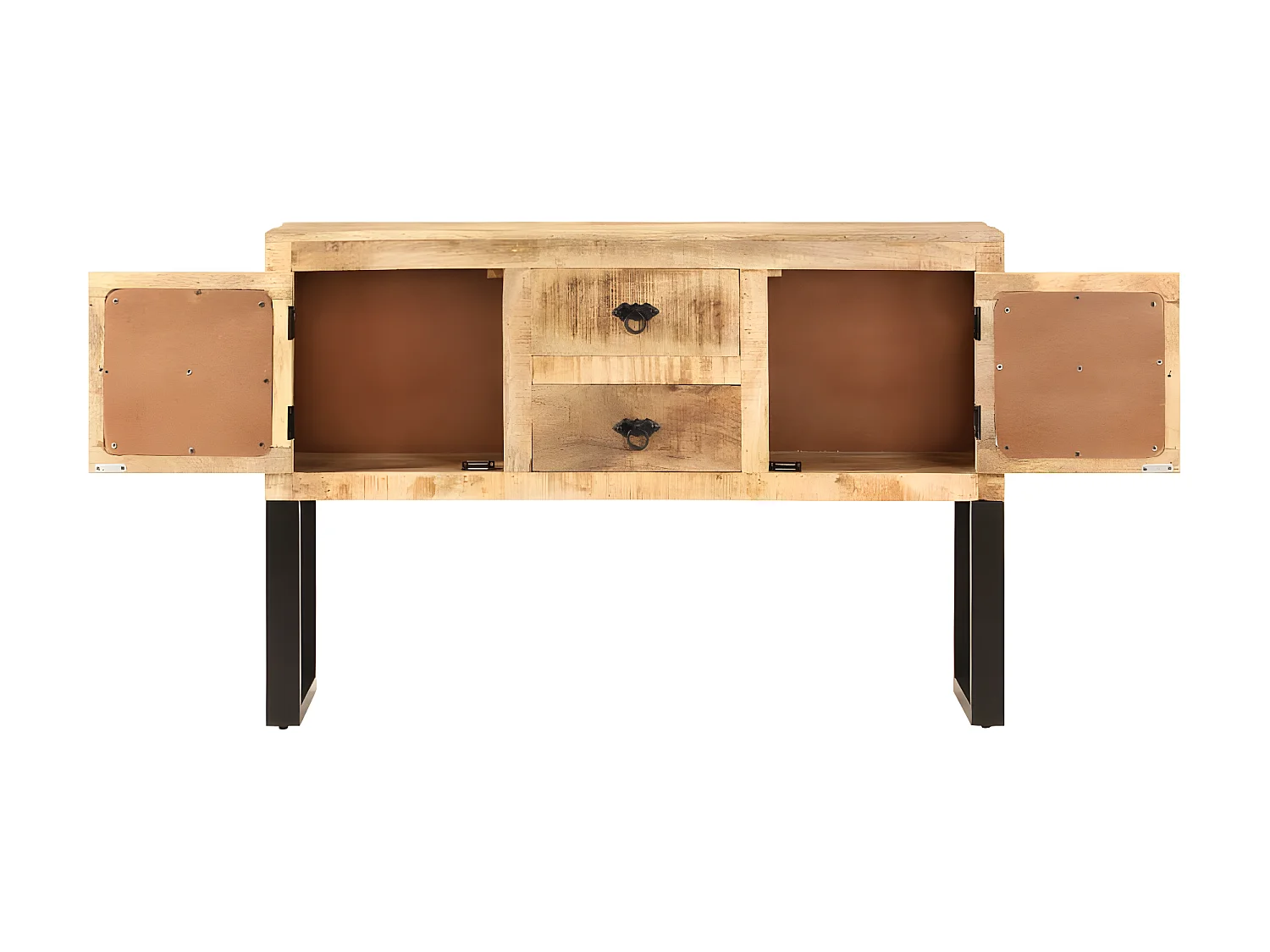 Sideboard Anrichte - 110x30x74 cm Raues Mangoholz -RM25792
