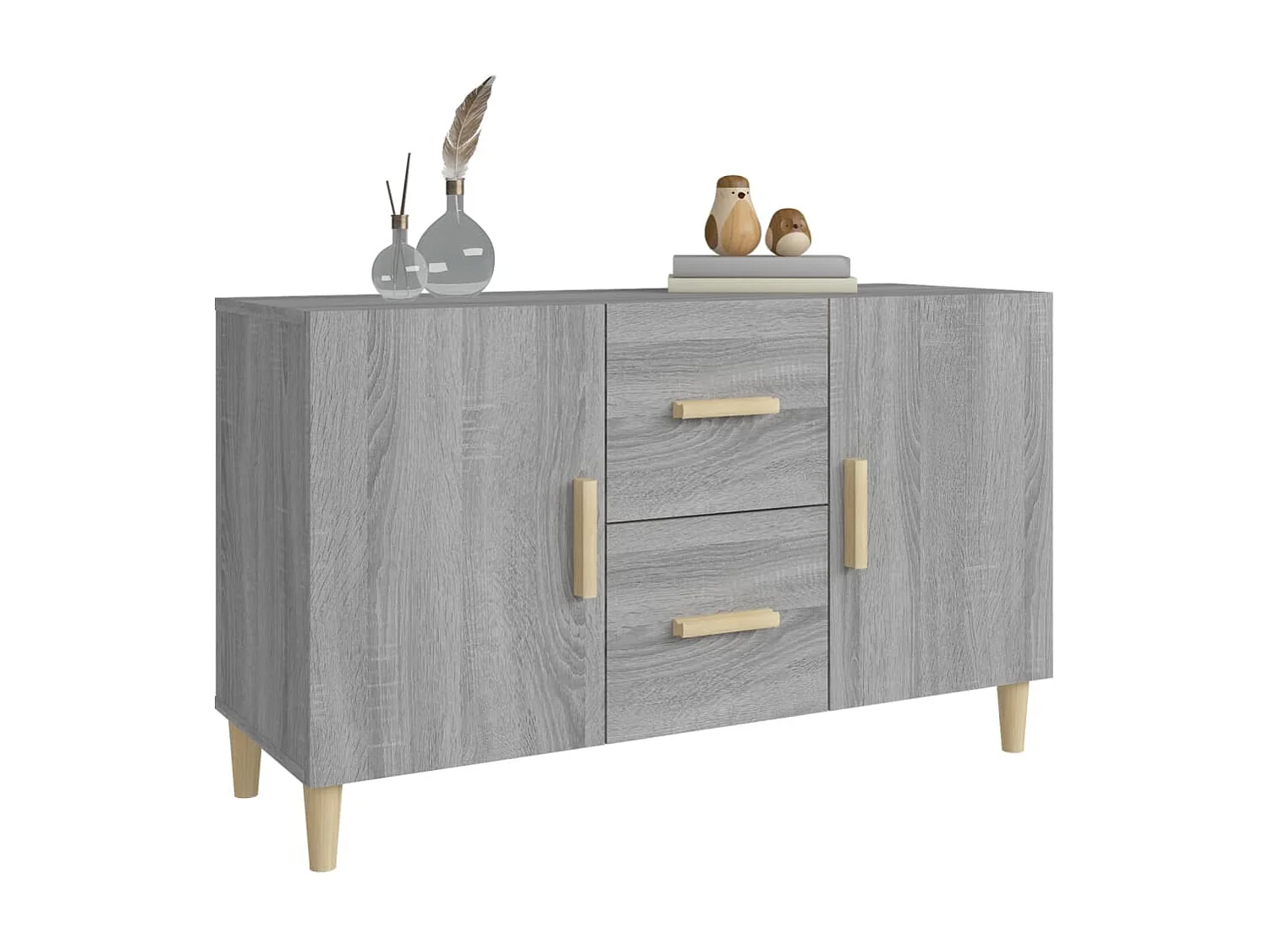Sideboard Grau Sonoma - Lowboard 100x36x60 cm Holzwerkstoff -RM36811