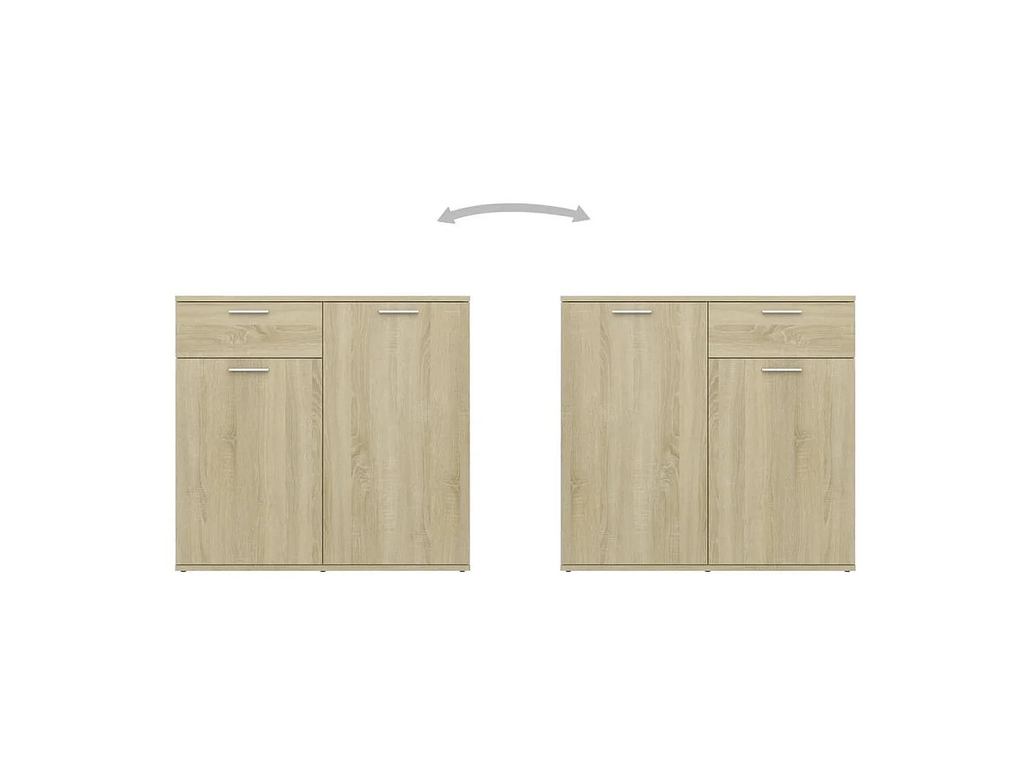 Sideboard Anrichte Sonoma-Eiche 80x36x75 cm Holzwerkstoff -RM99955