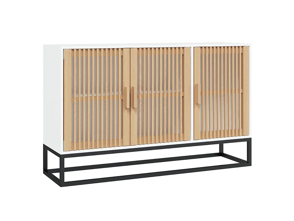 Sideboard Weiß Anrichte 105x30x65 cm Holzwerkstoff -RM60083