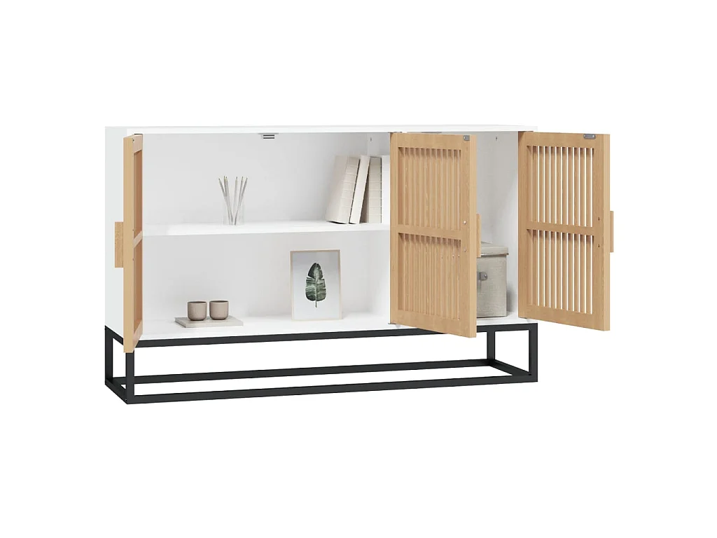 Sideboard Weiß Anrichte 105x30x65 cm Holzwerkstoff -RM60083