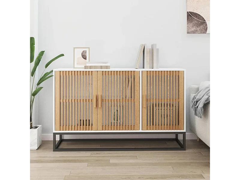 Sideboard Weiß Anrichte 105x30x65 cm Holzwerkstoff -RM60083