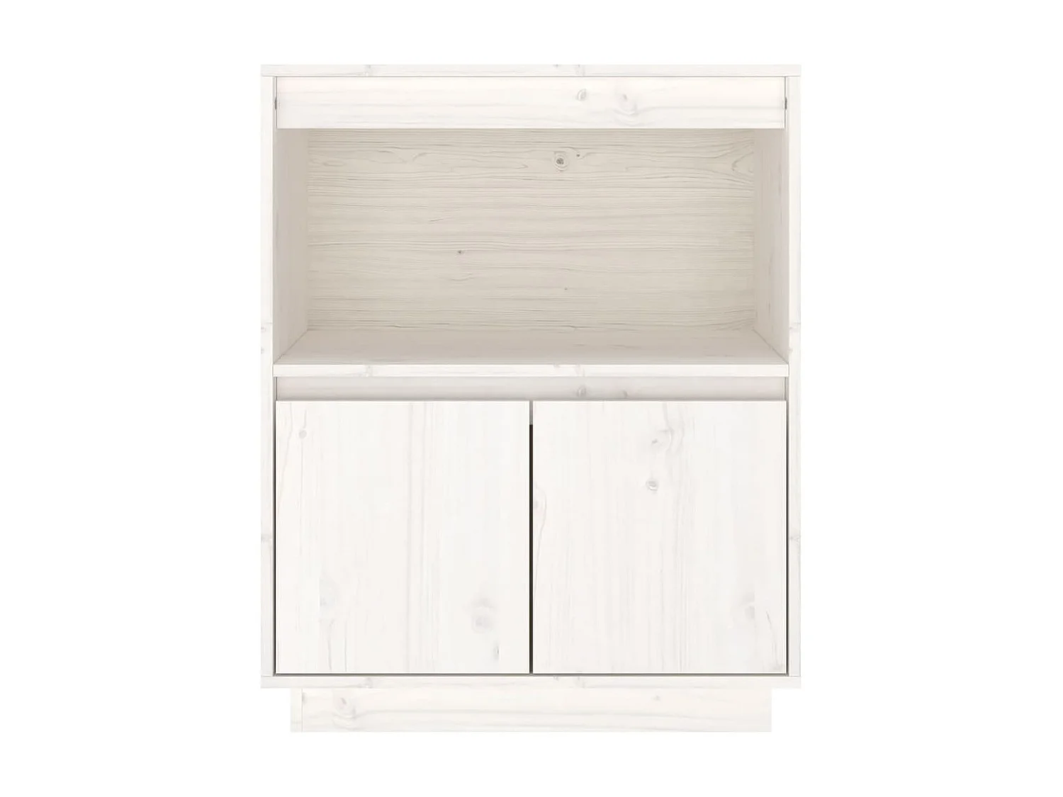 Sideboard Weiß Anrichte 60x34x75 cm Massivholz Kiefer -RM58772