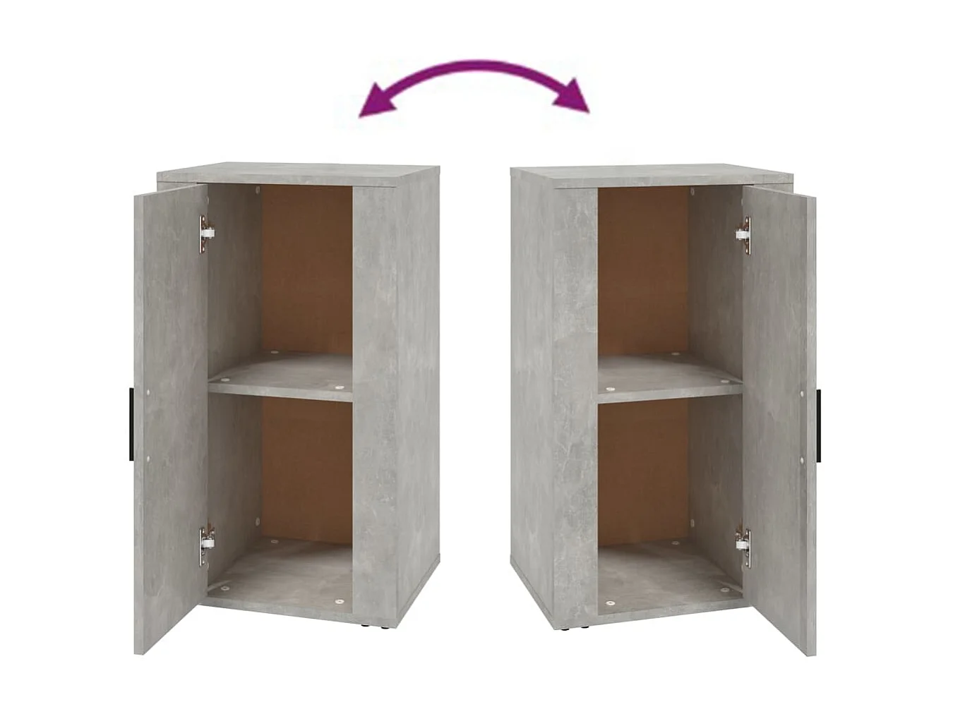 Sideboard Lowboard - Betongrau 40x33x70 cm Holzwerkstoff -RM65537