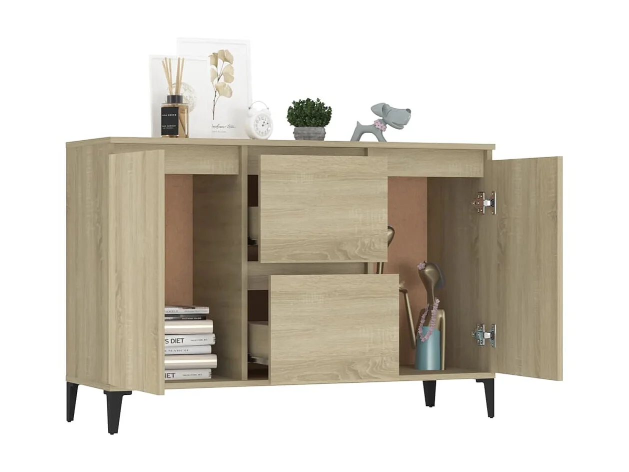 Sideboard Anrichte Sonoma-Eiche 104x35x70 cm Holzwerkstoff -RM36759