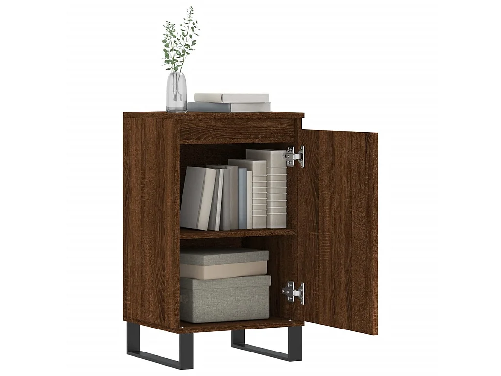 Sideboards im 2er-Set Lowboards Braun Eichen-Optik 40x35x70 cm Holzwerkstoff -RM99028