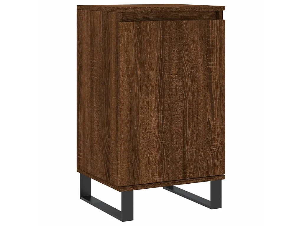 Sideboards im 2er-Set Lowboards Braun Eichen-Optik 40x35x70 cm Holzwerkstoff -RM99028