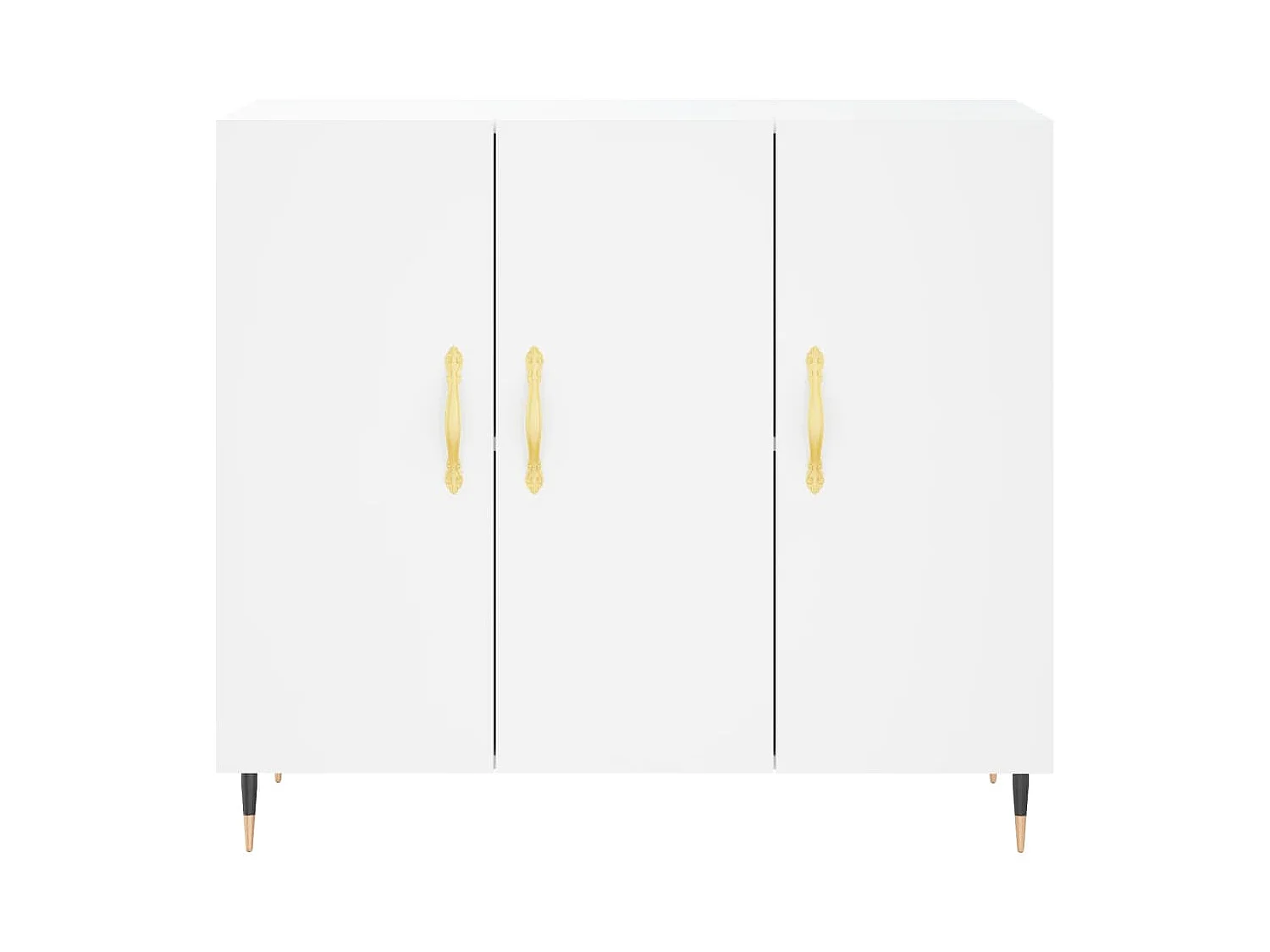 Sideboard Weiß Anrichte 90x34x80 cm Holzwerkstoff -RM29899