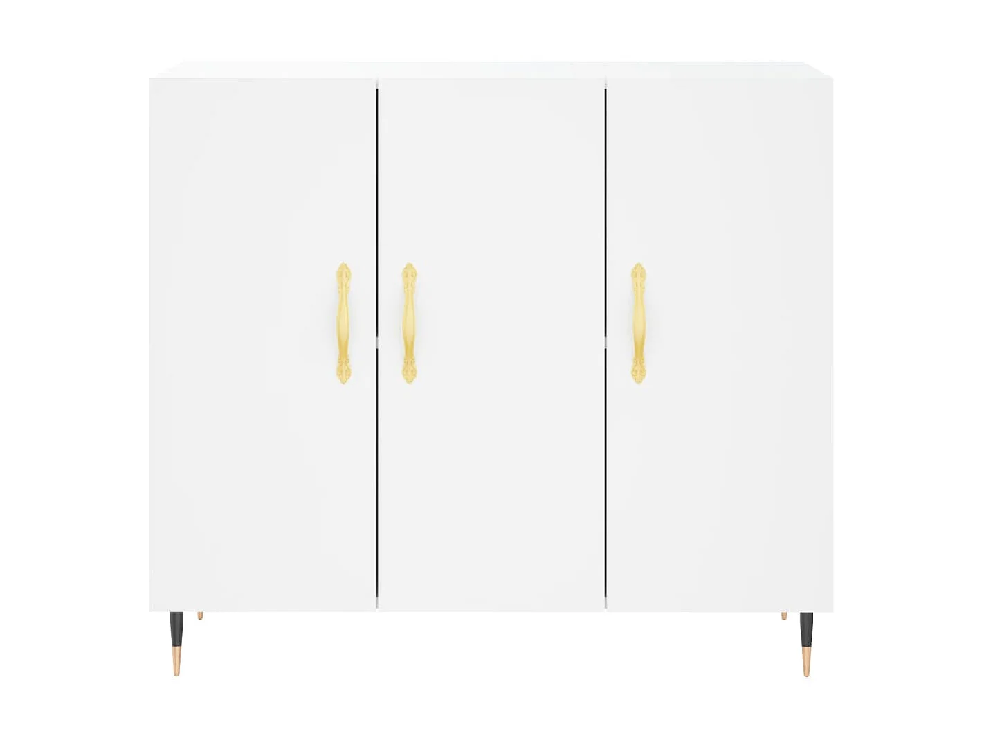 Sideboard Weiß Anrichte 90x34x80 cm Holzwerkstoff -RM29899