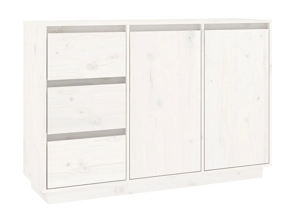 Sideboard Weiß Anrichte 111x34x75 cm Massivholz Kiefer -RM42885