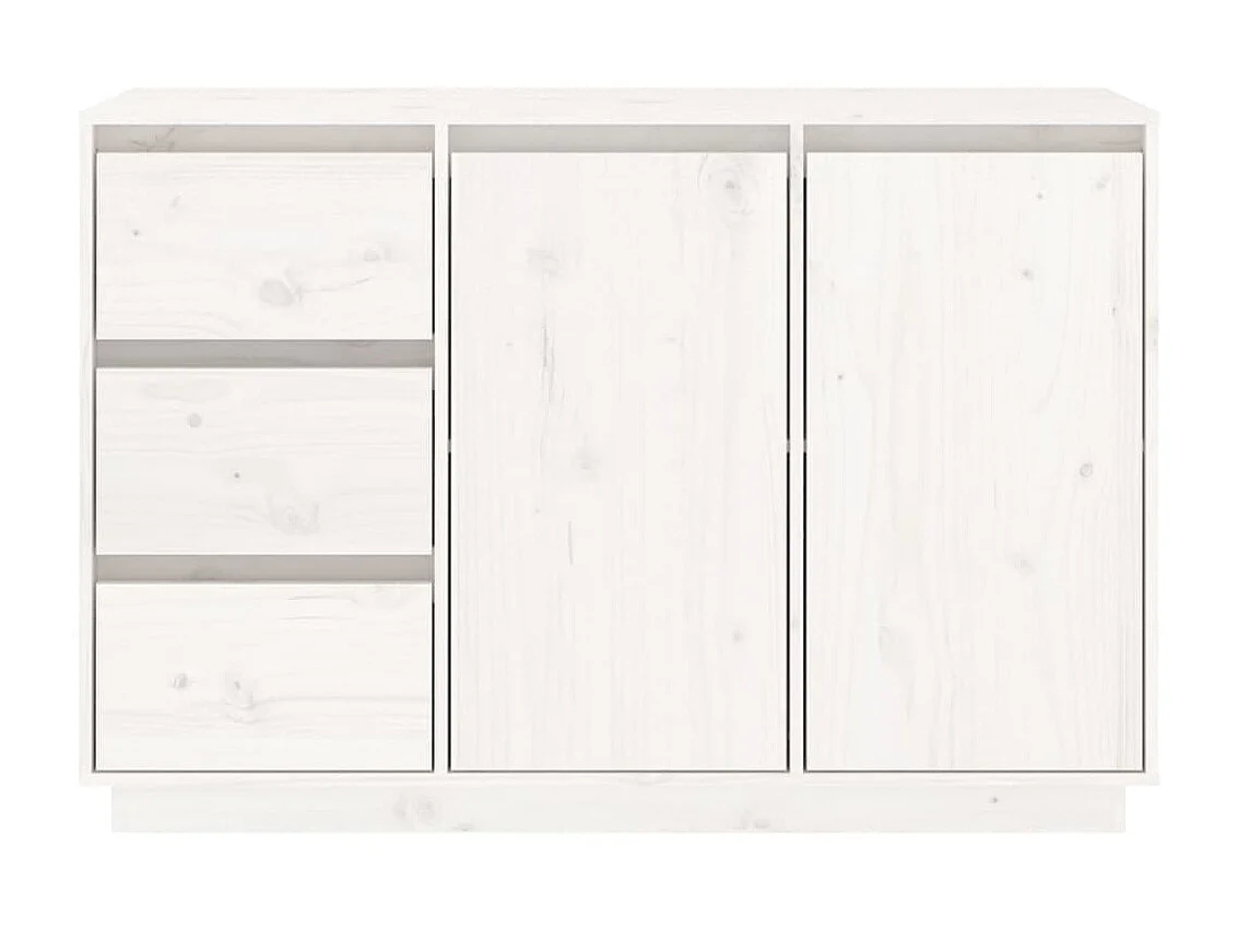 Sideboard Weiß Anrichte 111x34x75 cm Massivholz Kiefer -RM42885