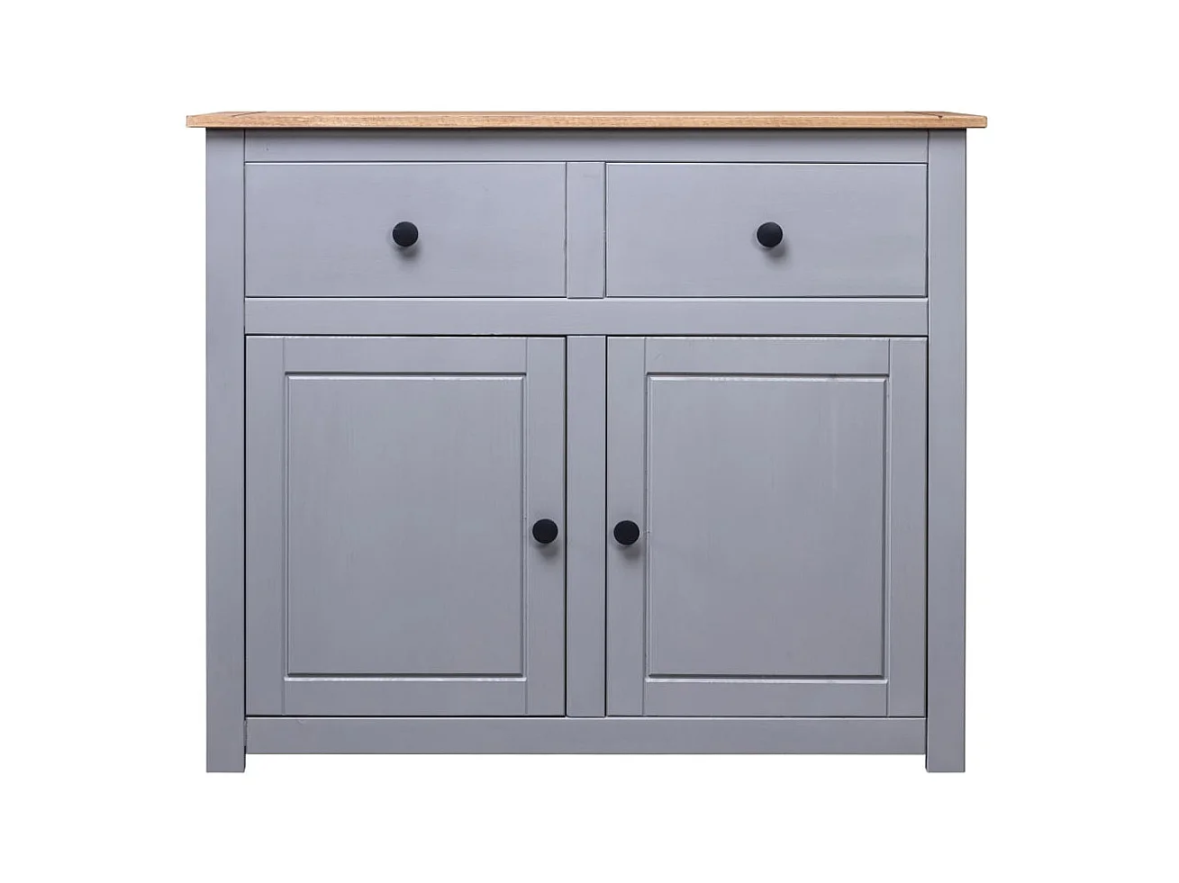 Sideboard Grau - Lowboard 93x40x80 cm Kiefernholz Panama -RM10443