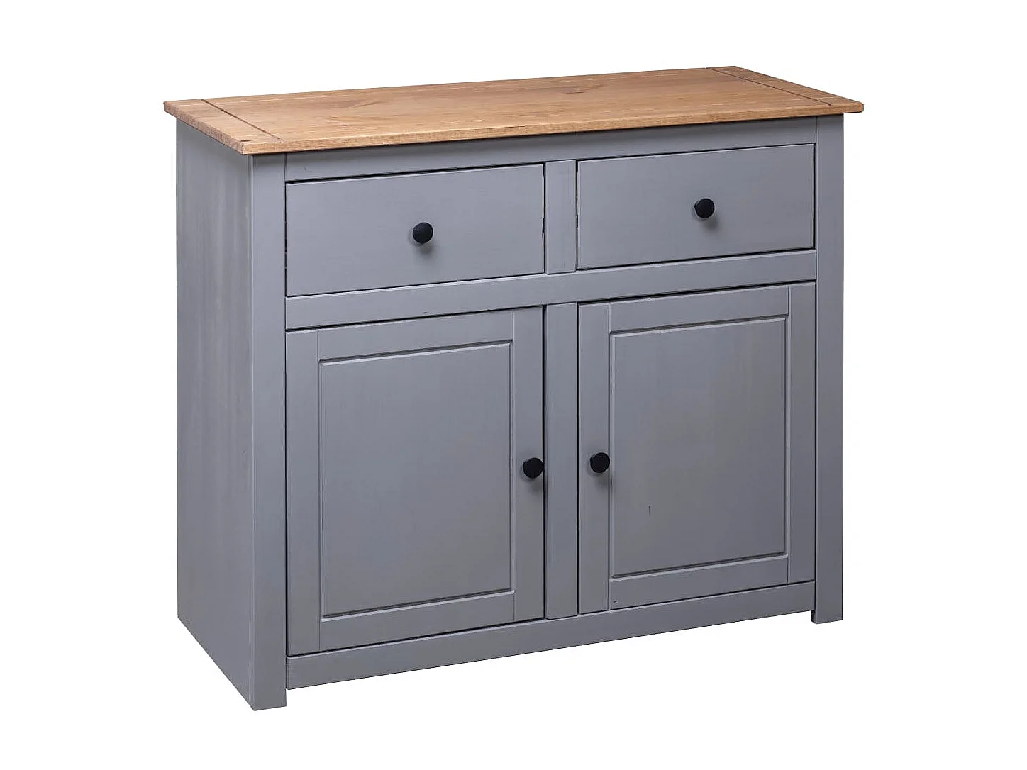 Sideboard Grau - Lowboard 93x40x80 cm Kiefernholz Panama -RM10443