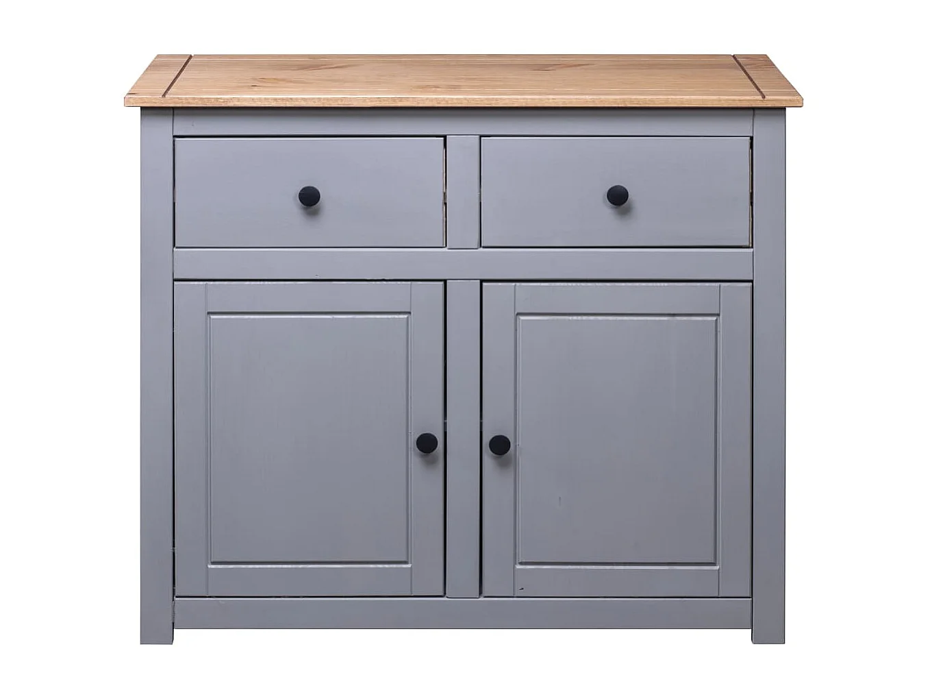 Sideboard Grau - Lowboard 93x40x80 cm Kiefernholz Panama -RM10443