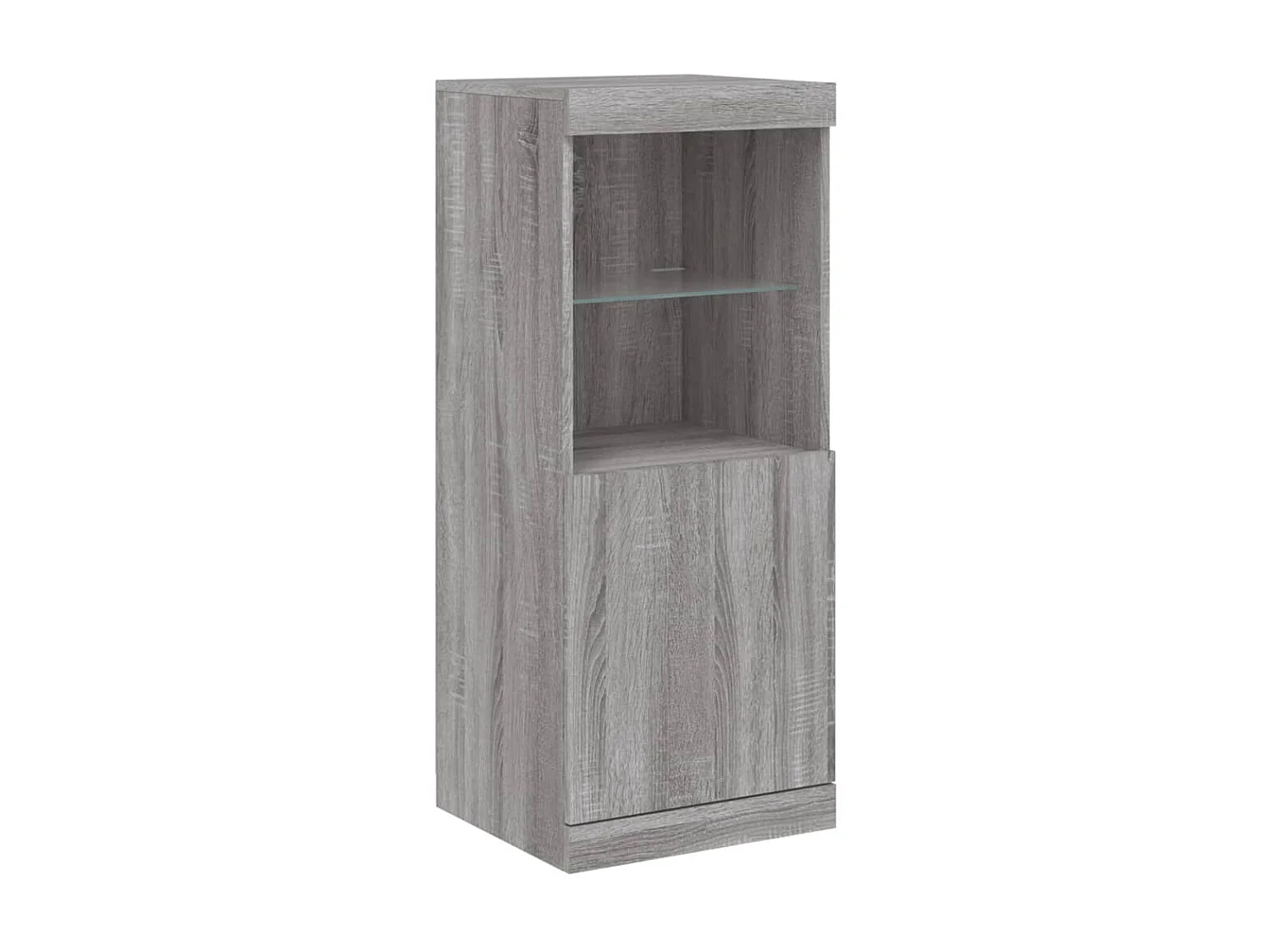 Sideboard Grau Anrichte mit LED-Leuchten Sonoma 41x37x100 cm -RM24000