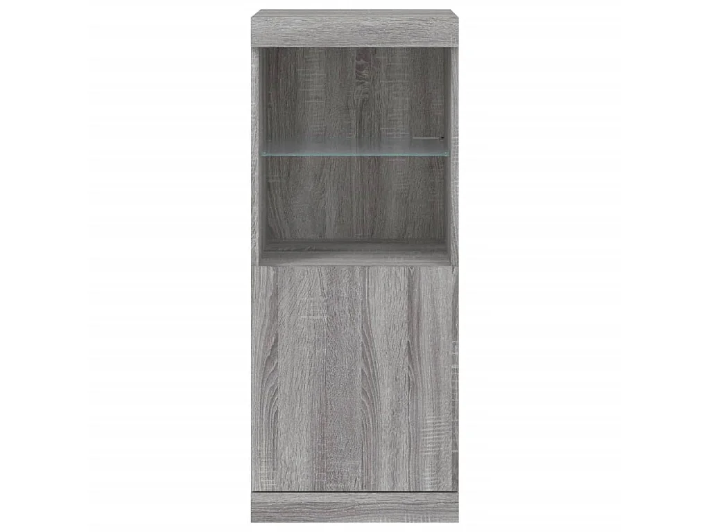 Sideboard Grau Anrichte mit LED-Leuchten Sonoma 41x37x100 cm -RM24000