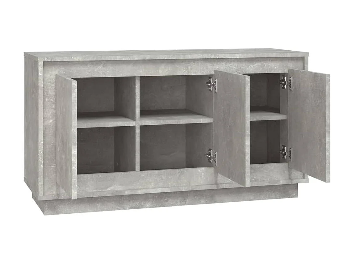 Sideboard Lowboard - Betongrau 102x35x55 cm Holzwerkstoff -RM54517