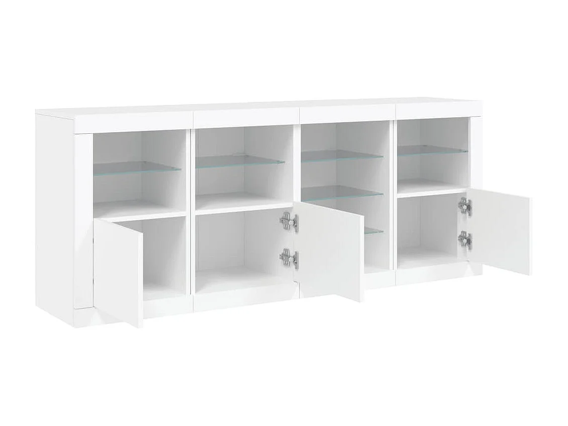 Sideboard mit LED-Leuchten Anrichte Weiß 164x37x67 cm -RM45242