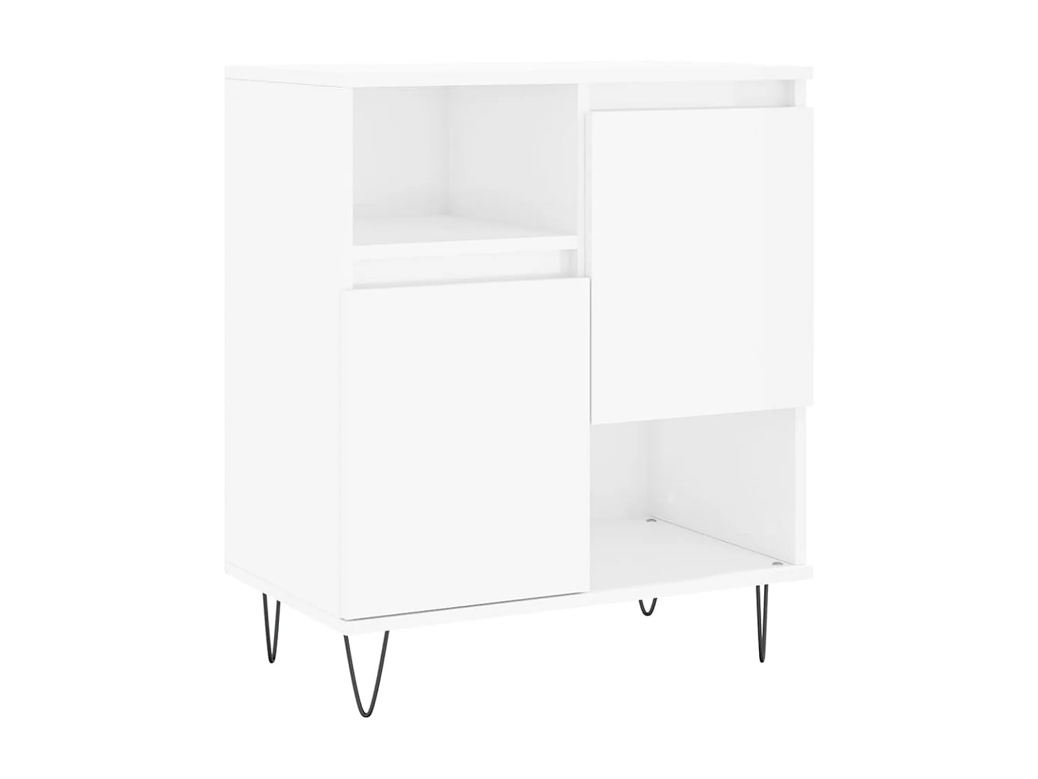 Sideboard Lowboard - Hochglanz-Weiß 60x35x70 cm Holzwerkstoff -RM93706