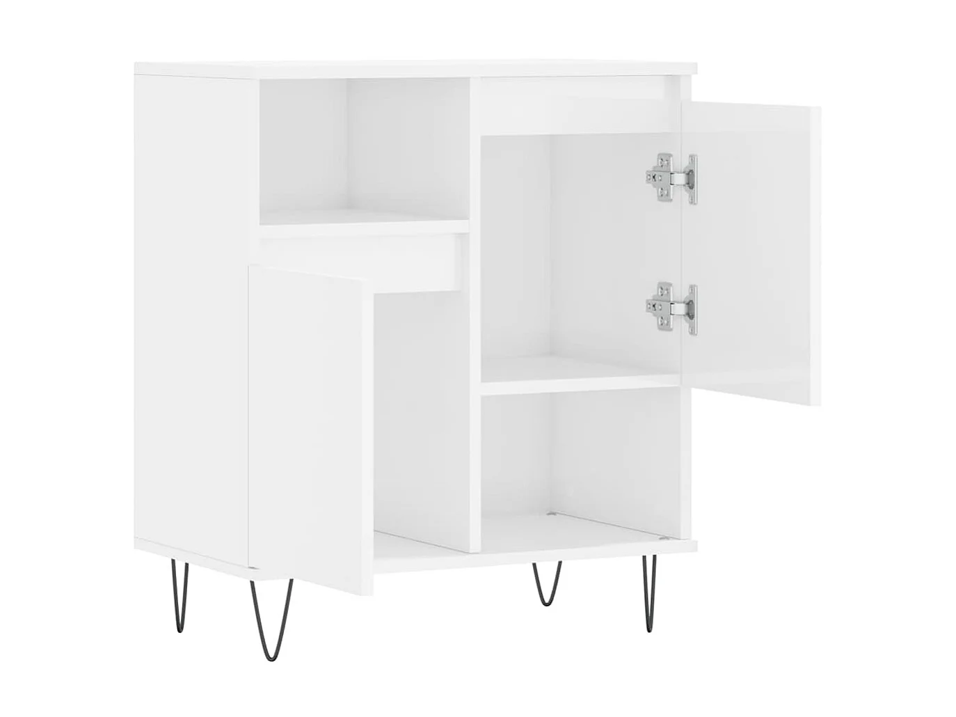 Sideboard Lowboard - Hochglanz-Weiß 60x35x70 cm Holzwerkstoff -RM93706