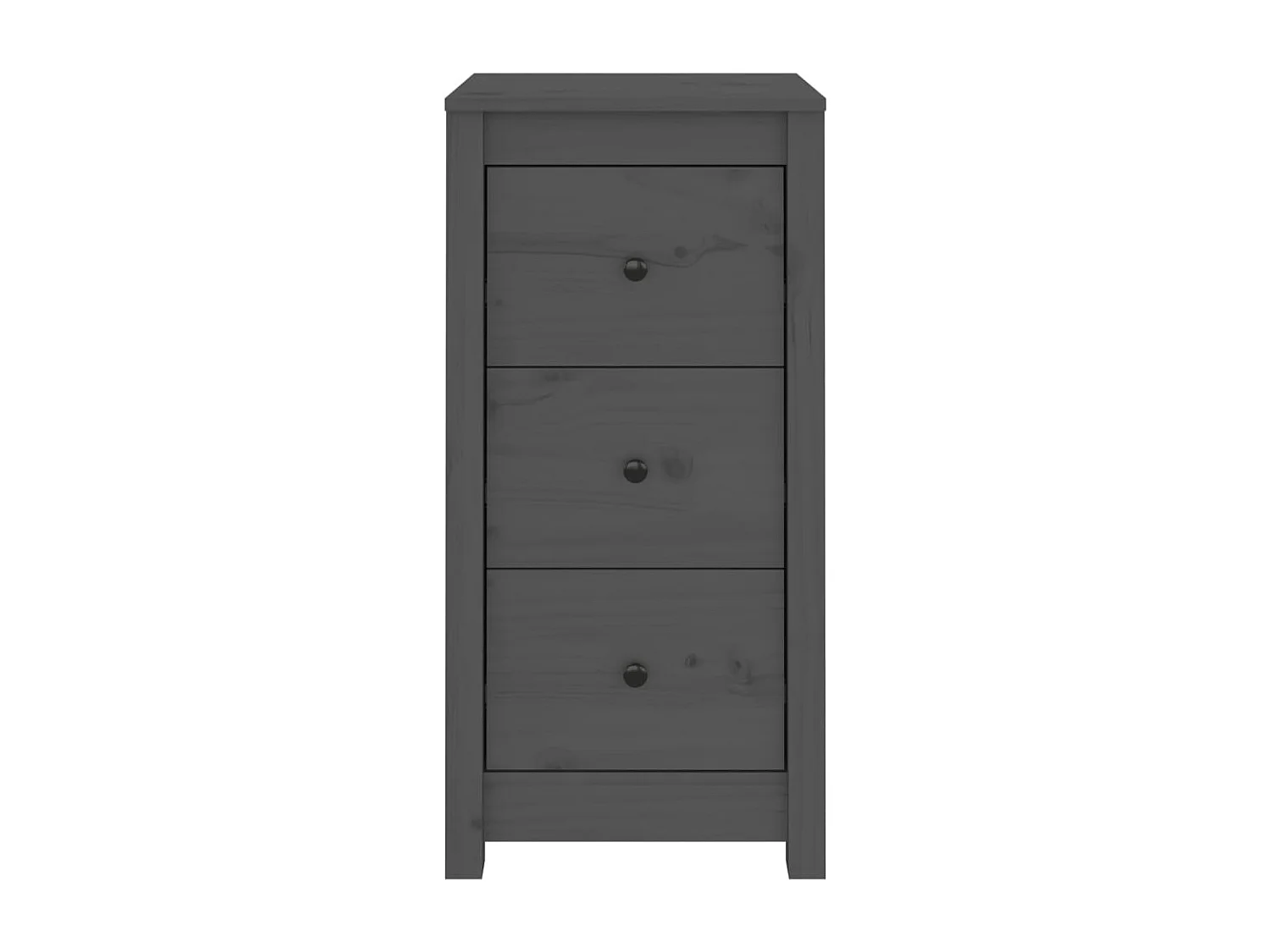 Sideboards Grau im 2er-Set Anrichten 40x35x80 cm Massivholz Kiefer -RM30587