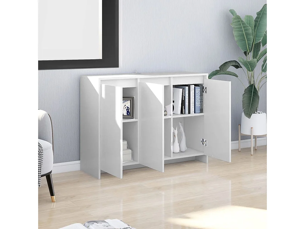 Sideboard Weiß Anrichte 102x33x75 cm Holzwerkstoff -RM17089