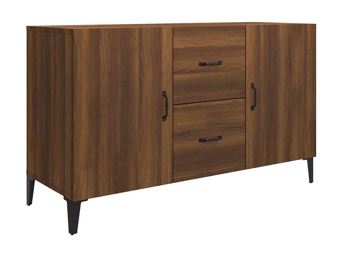 Sideboard Lowboard - Braun Eichen-Optik 100x36x60 cm Holzwerkstoff -RM52905