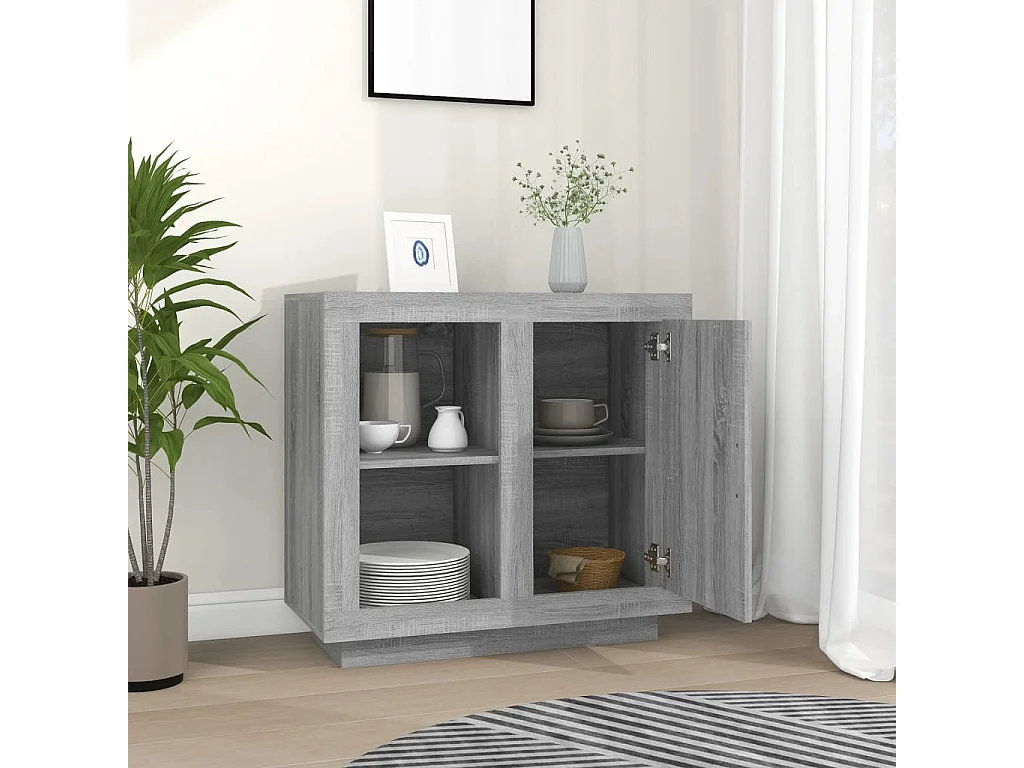 Sideboard Lowboard - Grau Sonoma 80x40x75 cm -RM42199