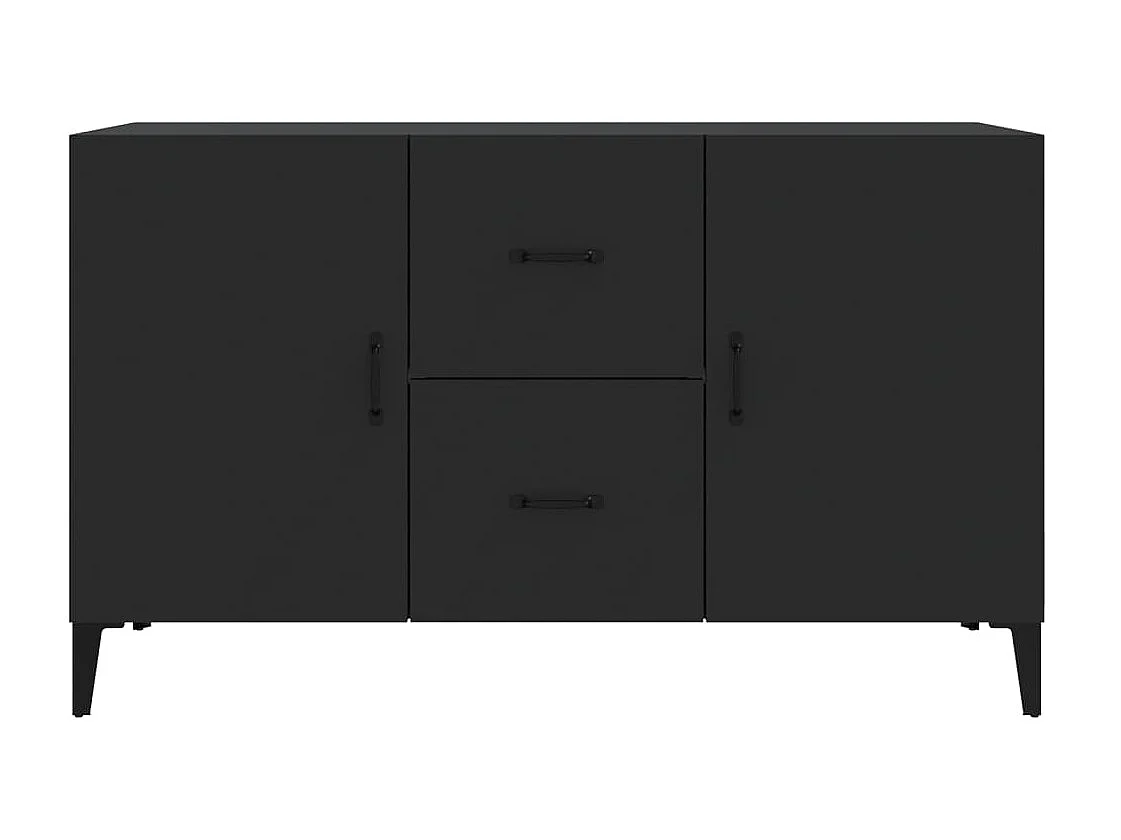 Sideboard Schwarz Anrichte 100x36x60 cm Holzwerkstoff -RM39316