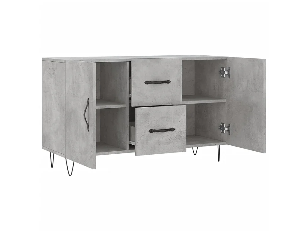 Sideboard Lowboard - Betongrau 100x36x60 cm Holzwerkstoff -RM56153