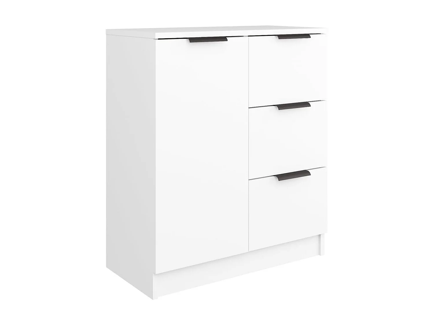 Sideboards im 2er-Set Lowboards Weiß 60x30x70 cm Holzwerkstoff -RM62162