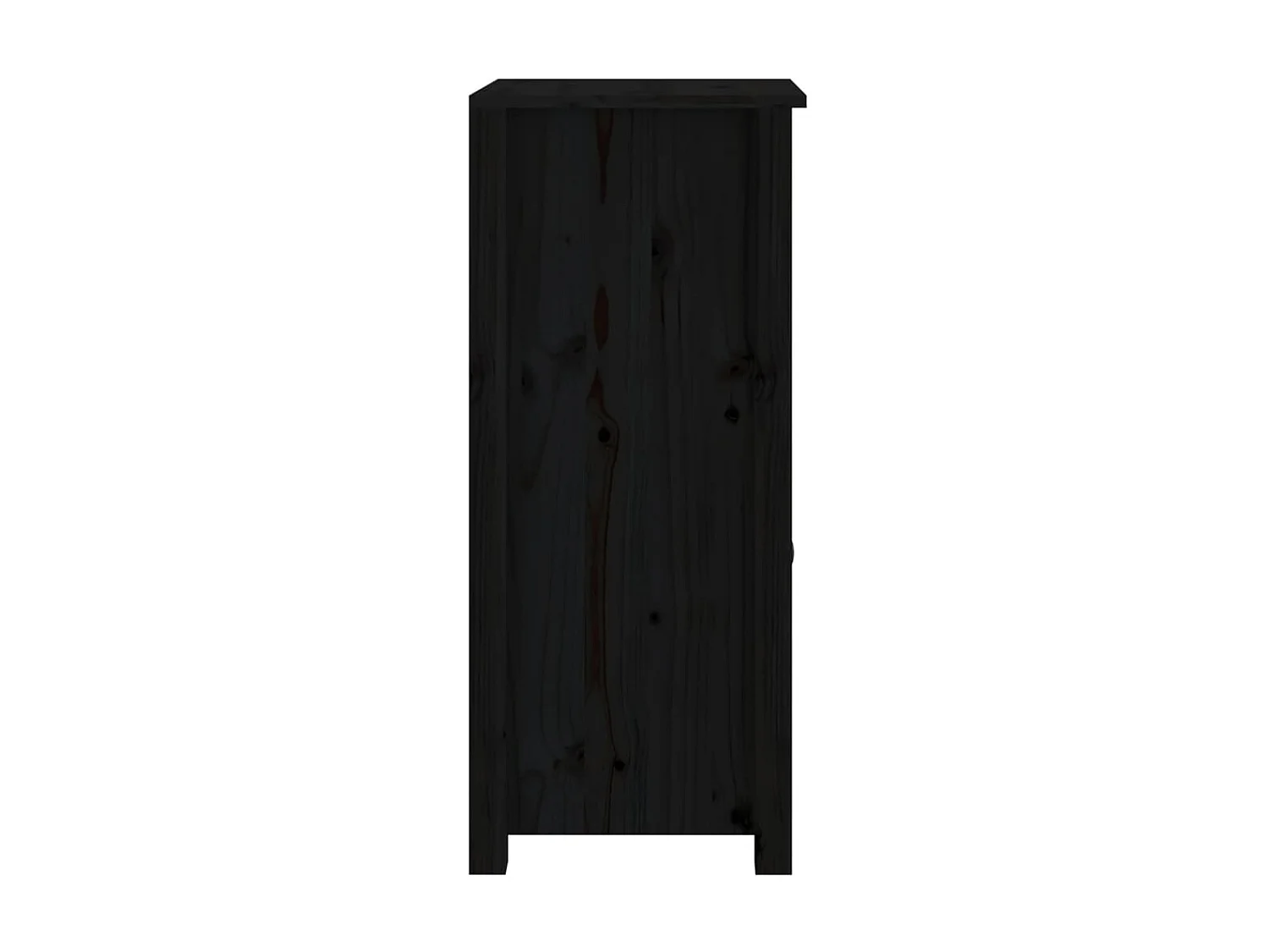 Sideboards Schwarz im 2er-Set Anrichten 40x35x80 cm Massivholz Kiefer -RM25205