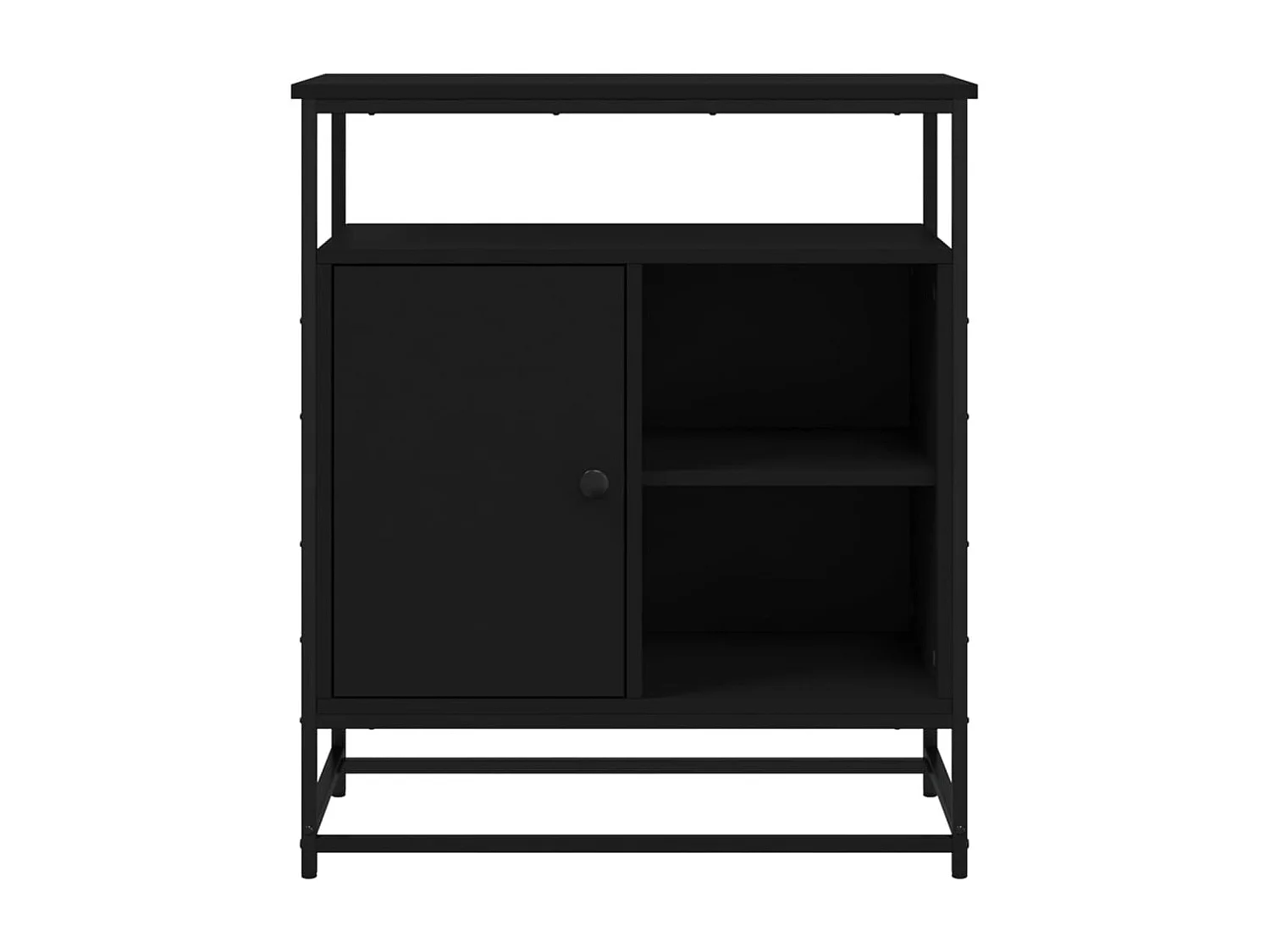 Sideboard Schwarz Anrichte 69x35x80 cm Holzwerkstoff -RM93248