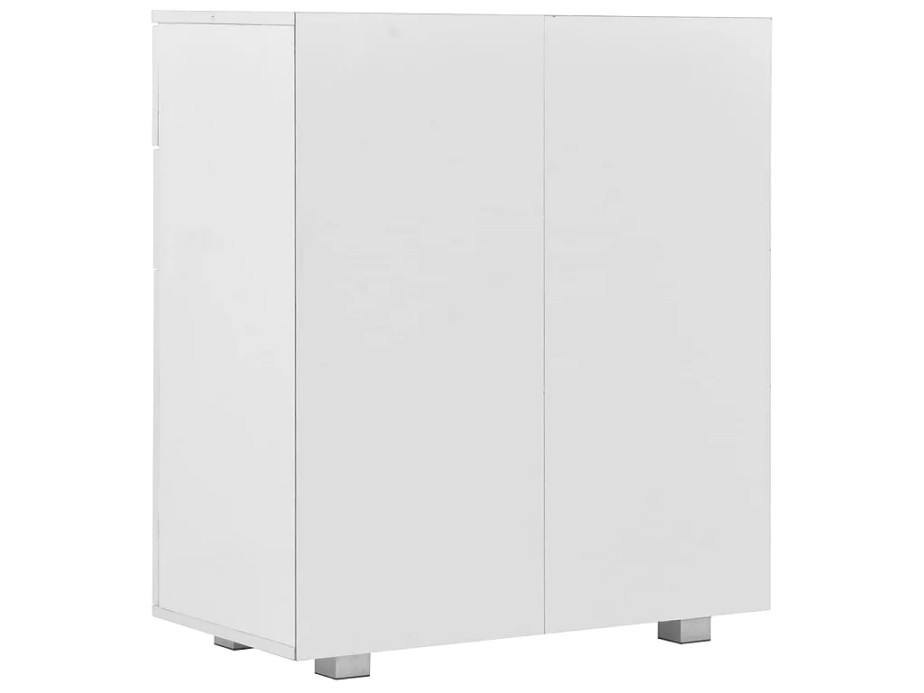 Sideboard Lowboard - Hochglanz-Weiß 71x35x80 cm Holzwerkstoff -RM95085