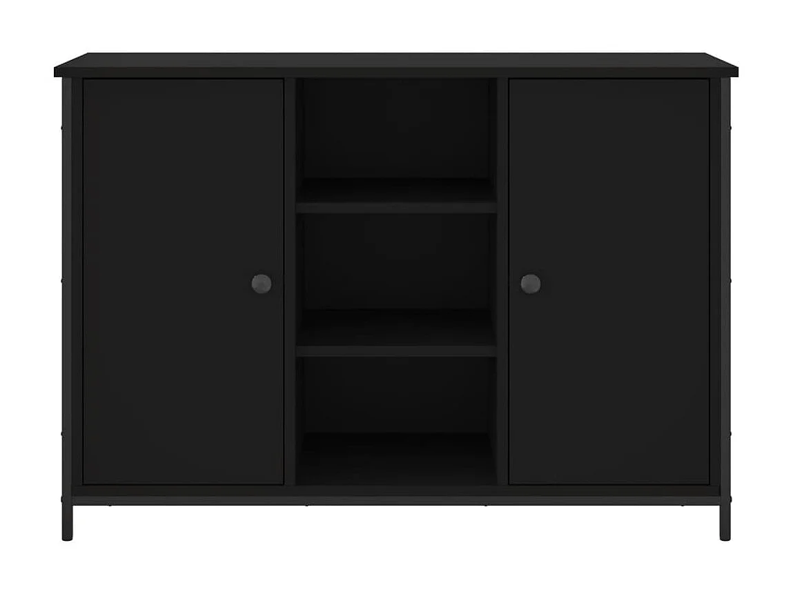 Sideboard Schwarz Anrichte 100x35x70 cm Holzwerkstoff -RM96256