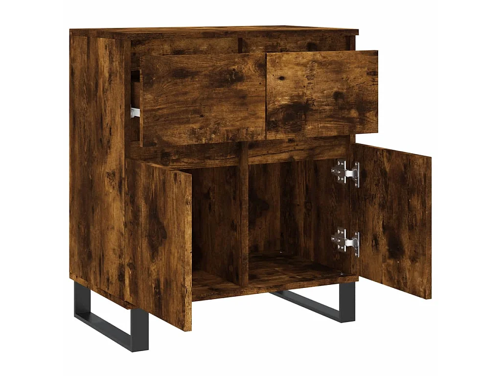 Sideboard Anrichte Räuchereiche 60x35x70 cm Holzwerkstoff -RM84079