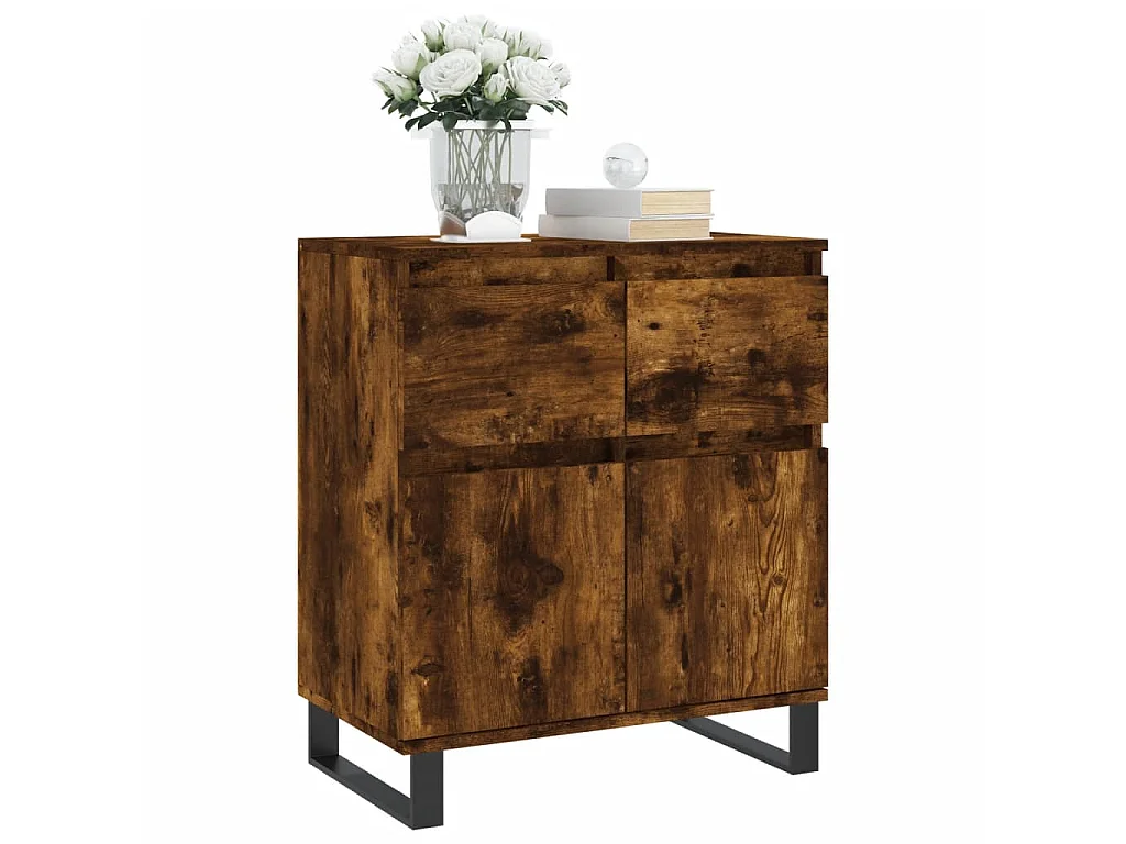 Sideboard Anrichte Räuchereiche 60x35x70 cm Holzwerkstoff -RM84079