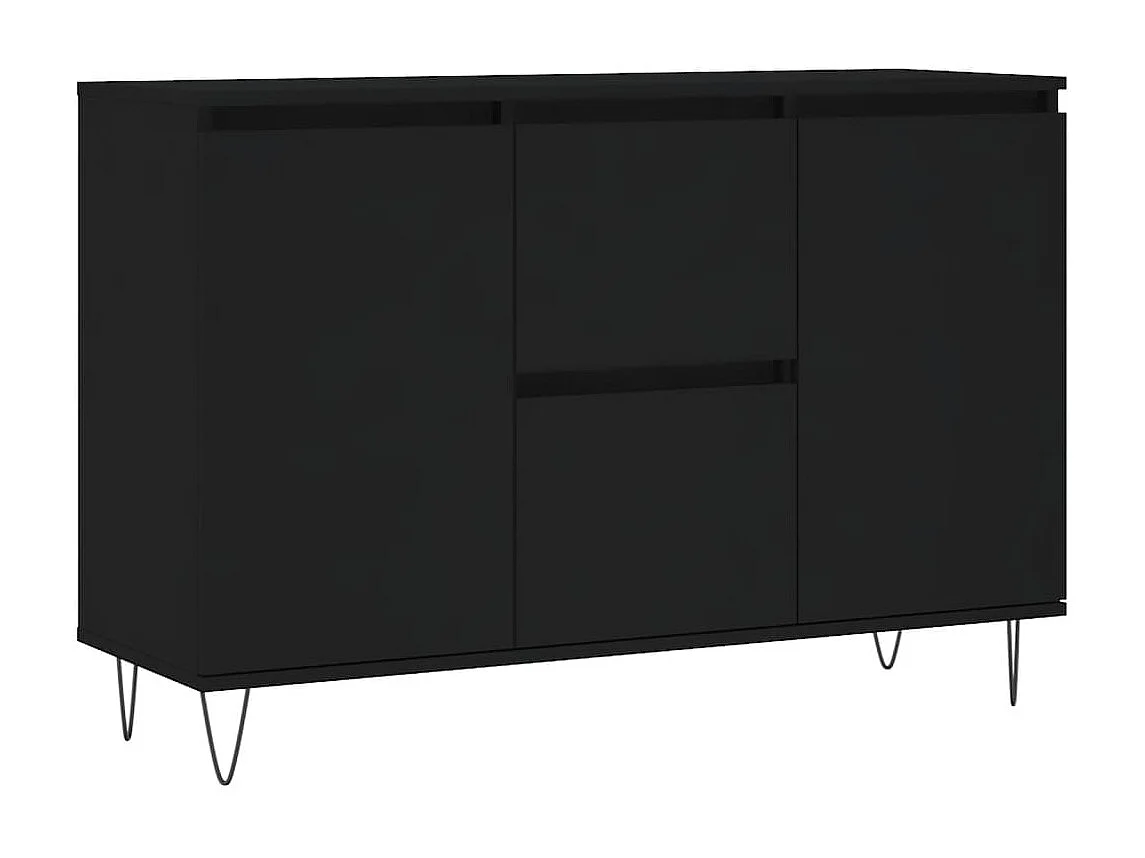 Sideboard Schwarz Anrichte 104x35x70 cm Holzwerkstoff -RM77118