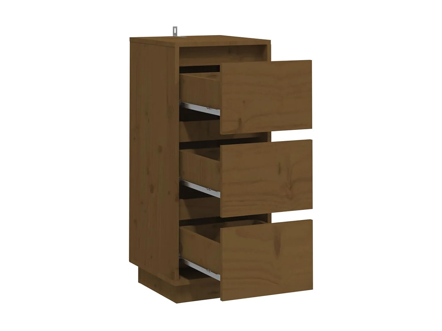 Sideboards im 2er-Set Lowboards Honigbraun 32x34x75 cm Massivholz Kiefer -RM45560